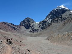 26 Cerro Ibanez And Aconcagua East Face From Just Before Plaza Argentina Base Camp